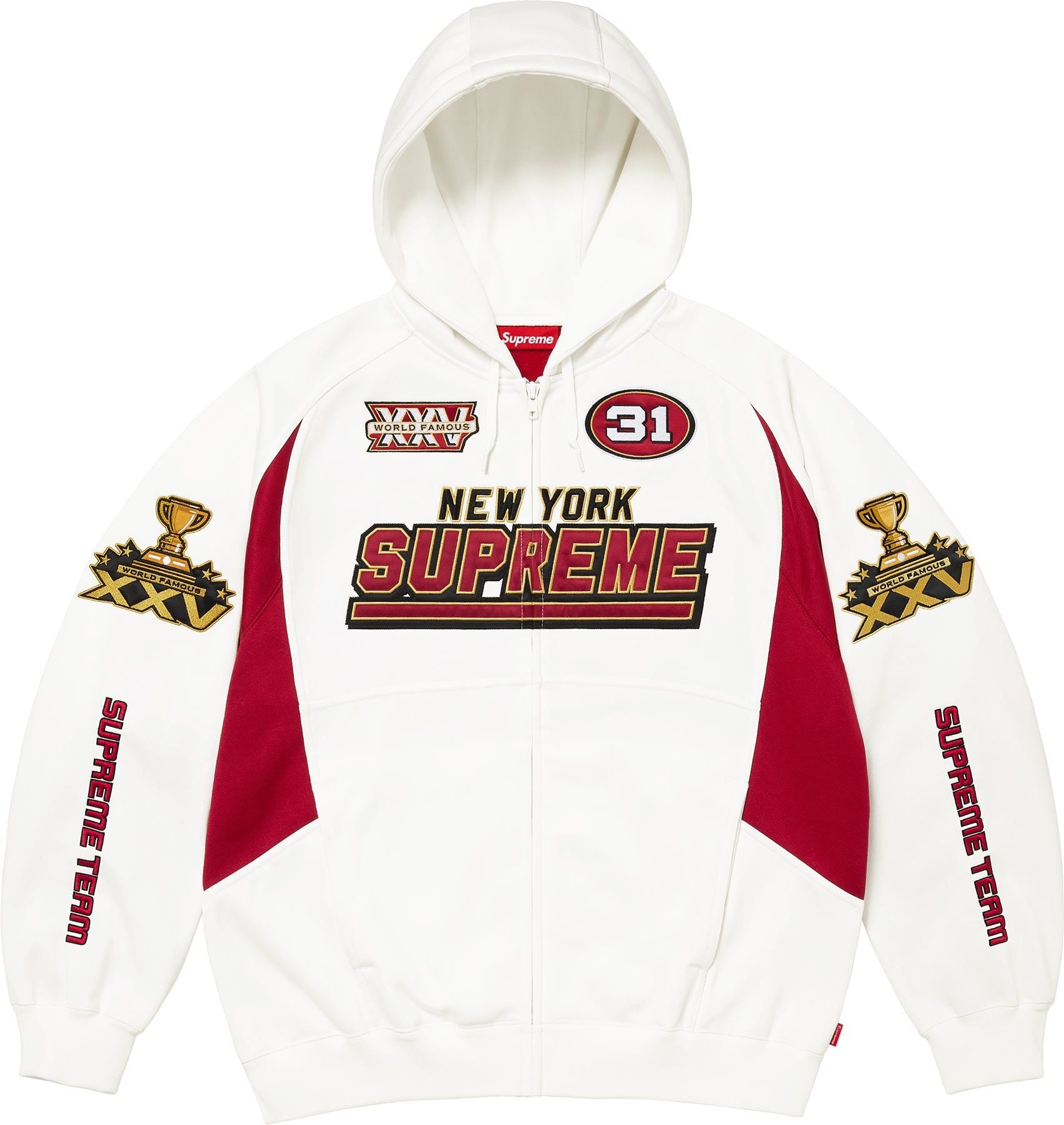 Football Zip Up Hooded Sweatshirt view 5